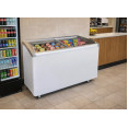Commercial Horizontal Display Freezer with Baskets 515 Litres 2 Glass Doors Ventilated Cooling 1510x694x900mm | CaterEq CEKOBE308