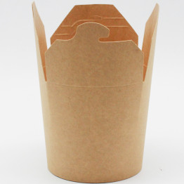 500pcs Kraft Noodle Box 16oz/474ml PE - CEKPNB16OZ