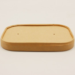 300pcs Kraft Lids for Rectangular Bowl PE - CEKPRLID