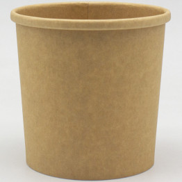 500pcs Kraft Soup Bowl 12oz/354ml PE - CEKSB12OZ