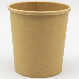500pcs Kraft Soup Bowl 16oz/473ml PE - CEKSB16OZ