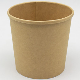 500pcs Kraft Soup Bowl 24oz/709ml PE - CEKSB24OZ