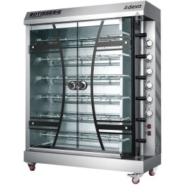 Commercial Electric Chicken Rotisserie Oven 30 Chickens - 6 Rods 12kW 1170x480x1490mm | CaterEq CEKTQ6E Commercial Electric Chicken Rotisserie Oven 30 Chickens - 6 Rods 12kW 1170x480x1490mm | CaterEq CEKTQ6E
