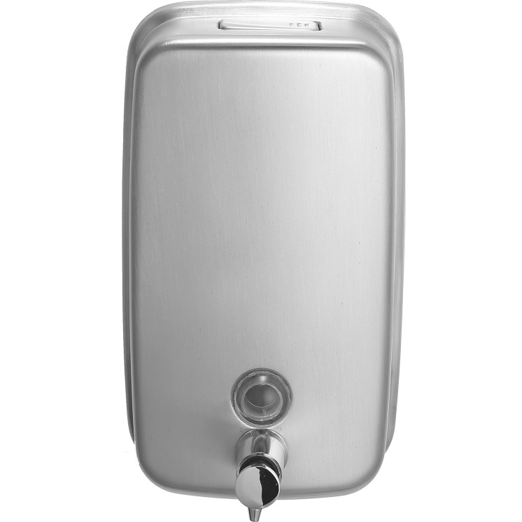 Commercial Wall Mounted Manual Soap Dispenser Brushed Chrome - CEKW7261