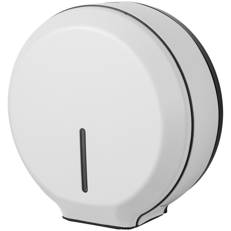 Commercial Toilet Roll Dispenser Embossed White Steel Wall Mounted 340×138×343mm | CaterEq CEKW7311WHITE