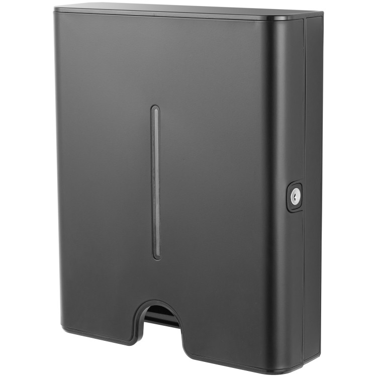 Commercial Paper Towel Dispenser Black Stainless Steel Wall Mounted 300×105×360mm | CaterEq CEKW7370BLACK