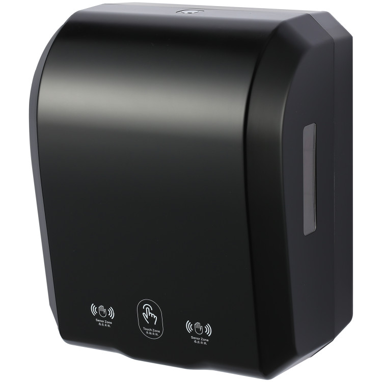 Commercial Automatic Universal Roll Paper Dispenser Black 300×217×362mm | CaterEq CEKW7396BLACK
