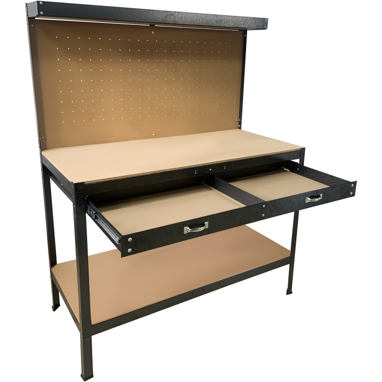 Professional Steel Workbench with Pegboard and Drawers 230kg Max Load 1100x540x1400mm | CaterEq CEKWT28 Professional Steel Workbench with Pegboard and Drawers 230kg Max Load 1100x540x1400mm | CaterEq CEKWT28