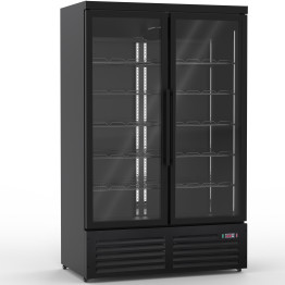 Commercial Display Freezer with Double Glass door 930 litres Black - CEKXD1253BLACK