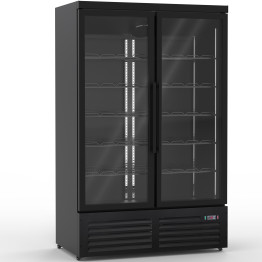 Commercial Display Refrigerator with Double Glass door 1000 litres Black - CEKXG1253BLACK