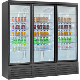 Commercial Display Refrigerator with Triple Glass door 1530 litres Black - CEKXG1880