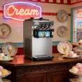 Commercial Countertop Soft Serve Ice Cream Machine 18-20L/H 1300W R290 Twin Flavour | CaterEq CEZBBQL128