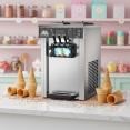 Commercial Upright Soft Serve Ice Cream Machine 18-20L/H 1300W R290 Twin Flavour | CaterEq CEZBBQL168 Commercial Upright Soft Serve Ice Cream Machine 18-20L/H 1300W R290 Twin Flavour | CaterEq CEZBBQL168