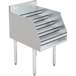 Commercial Liquor Bottle Display Rack 5 tier with Backsplash Stainless steel 610x580x760mm - CELDR2324