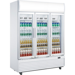 Commercial Bottle cooler 1300 litres Ventilated cooling 3 hinged doors - CELG1300BF