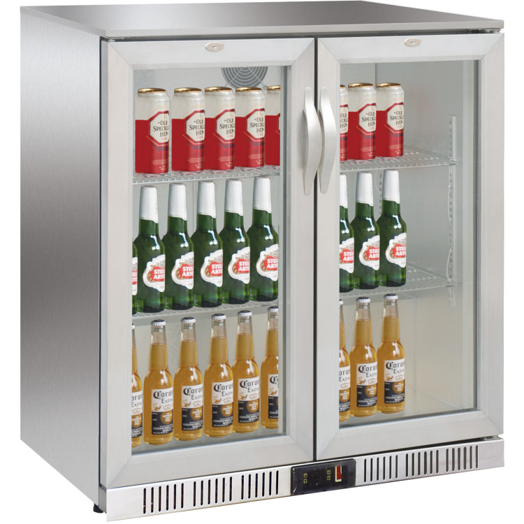 Back bar cooler 2 hinged doors 220 litres Stainless steel - CESSBC02PP