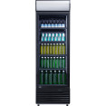 Commercial Drink cooler Upright 332 litres Static cooling Hinged glass door Black Canopy light - CELG332BBLACK