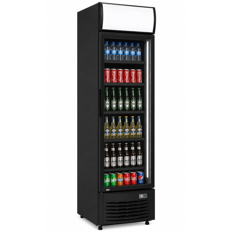 Commercial Bottle cooler Upright 232 litres Black Interior & Exterior | CaterEq CELG232BBLACK Commercial Bottle cooler Upright 232 litres Black Interior & Exterior | CaterEq CELG232BBLACK
