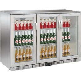 Back bar cooler 3 hinged doors 312 litres Stainless steel - CESSBC03PP