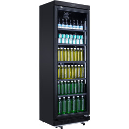Commercial Drink cooler Upright 402 litres Dynamic cooling Hinged glass door Black - CELG402PFBLACK