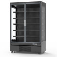 1196L Double Glass Door Multideck Upright Display Fridge – 1330 × 720 × 2030 mm Grey| CaterEq CELKL206