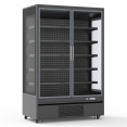 1196L Double Glass Door Multideck Upright Display Fridge – 1330 × 720 × 2030 mm Grey| CaterEq CELKL206