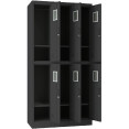 Commercial Black 6 Door Locker 900x450x1800mm - CELOCKER6TWBLACK