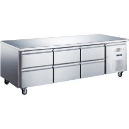 Professional Low Refrigerated Counter / Chef Base 6 drawers 1795x700x650mm - CEUGN3160