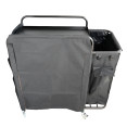 Commercial Stainless Steel Laundry Trolley with Shelves –  1110×490×1125mm Black| CaterEq CELT01B
