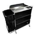 Commercial Stainless Steel Laundry Trolley with Shelves –  1110×490×1125mm Silver| CaterEq CELT01S