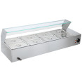 Commercial Stainless Steel Bain Marie with Glass Guard and 8 × 1/2 GN Pans & Lids 1430×570×385mm | CaterEq CEM2224 Commercial Stainless Steel Bain Marie with Glass Guard and 8 × 1/2 GN Pans & Lids 1430×570×385mm | CaterEq CEM2224