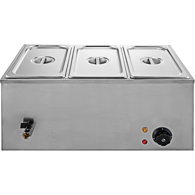 Commercial Bain Marie with 3x1/3Gn Pans and Lids - CEM403