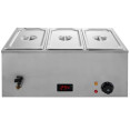 Commercial Bain Marie with 3x1/3Gn Pans and Lids | CaterEq CEM503