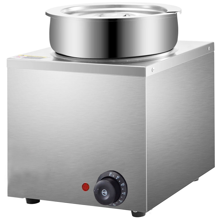 Commercial 4L Stainless Steel 1 Pot Bain Marie Soup & Sauce Warmer 260×260×290mm | CaterEq CEM804 Commercial 4L Stainless Steel 1 Pot Bain Marie Soup & Sauce Warmer 260×260×290mm | CaterEq CEM804