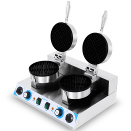 Commercial Premium Waffle maker Double Round - CEMARWF2