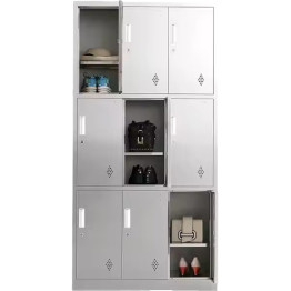 Commercial Stainless Steel Locker 9 Doors 900x350x1800mm - CEMB18090SS9DL Commercial Stainless Steel Locker 9 Doors 900x350x1800mm - CEMB18090SS9DL