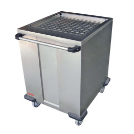 B GRADE Mobile Dishwasher Rack Trolley Stainless Steel - MBK55 B GRADE