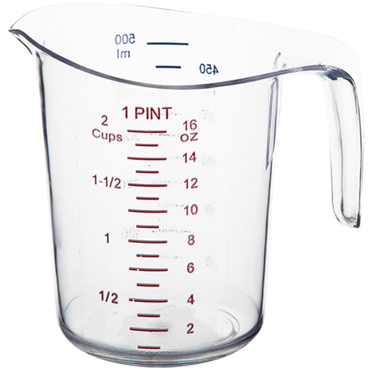 Polycarbonate Measuring Jug 0.5 litre Heavy duty - CEMC1