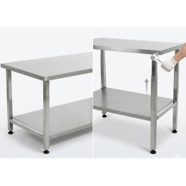 Stainless Steel Elevating Work Table 1000 × 700 × H700–1000 mm | CaterEq CEMCEWB7010 Stainless Steel Elevating Work Table 1000 × 700 × H700–1000 mm | CaterEq CEMCEWB7010