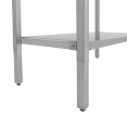Stainless Steel Elevating Work Table with 50mm Backsplash 900×700×750–1050mm | CaterEq CEMCEWB7009B