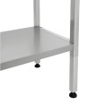 Stainless Steel Elevating Work Table with 50mm Backsplash 900×700×750–1050mm | CaterEq CEMCEWB7009B