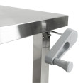 Stainless Steel Elevating Work Table with 50mm Backsplash 900×700×750–1050mm | CaterEq CEMCEWB7009B