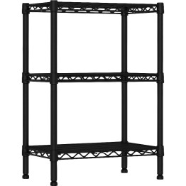 Commercial 3 Tier Black Shelving Unit 550x300x720mm | CaterEq CEMGA271 Commercial 3 Tier Black Shelving Unit 550x300x720mm | CaterEq CEMGA271