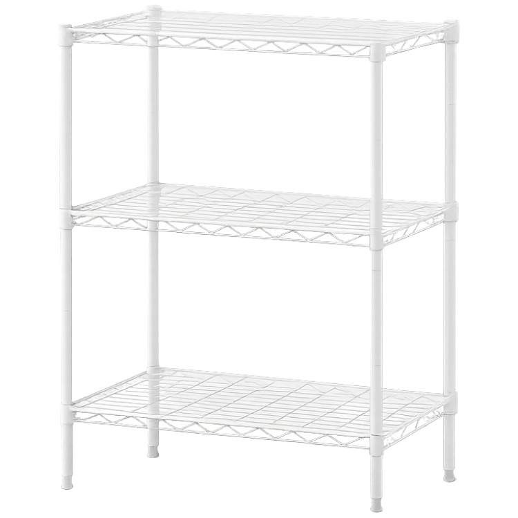 White 3-Tier Wire Shelving Rack 450×300×750mm | CaterEq CEMGA272 White 3-Tier Wire Shelving Rack 450×300×750mm | CaterEq CEMGA272