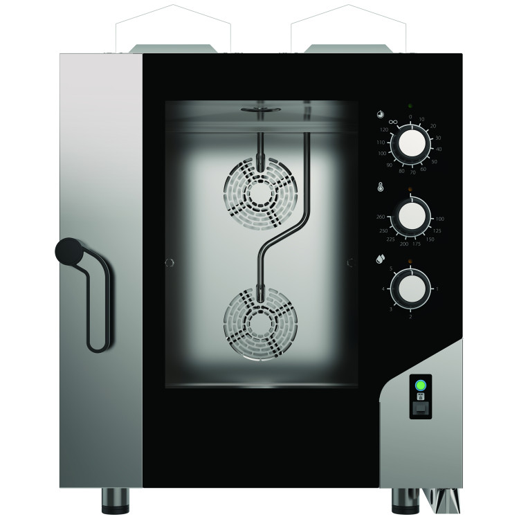 Commercial Gas Combi Oven 7 x GN 1/1 Electromechanical Controls Direct Steam | CaterEq CEMKF711GSM Commercial Gas Combi Oven 7 x GN 1/1 Electromechanical Controls Direct Steam | CaterEq CEMKF711GSM
