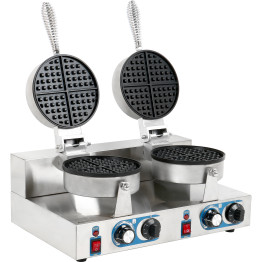 Commercial Waffle Maker Double Round - CEMLP02