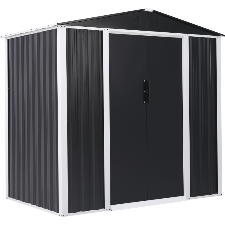 Metal Shed with Sliding door & Zinc Frame Width 1950mm Depth 1230mm  - CEMSA01