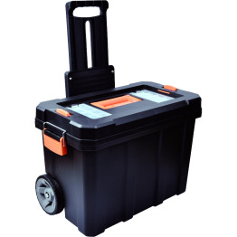 B GRADE Heavy Duty Rolling Tool Box with Telescopic Handle & Internal Tool Tray 590x340x410 mm | CaterEq MW2060 B GRADE B GRADE Heavy Duty Rolling Tool Box with Telescopic Handle & Internal Tool Tray 590x340x410 mm | CaterEq MW2060 B GRADE