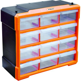 12 Bin Storage Organiser for Small Parts 320x160x370mm - CEMW2262