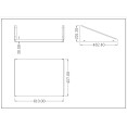 Microwave Shelf Stainless steel 600x450mm - CEMWS2418